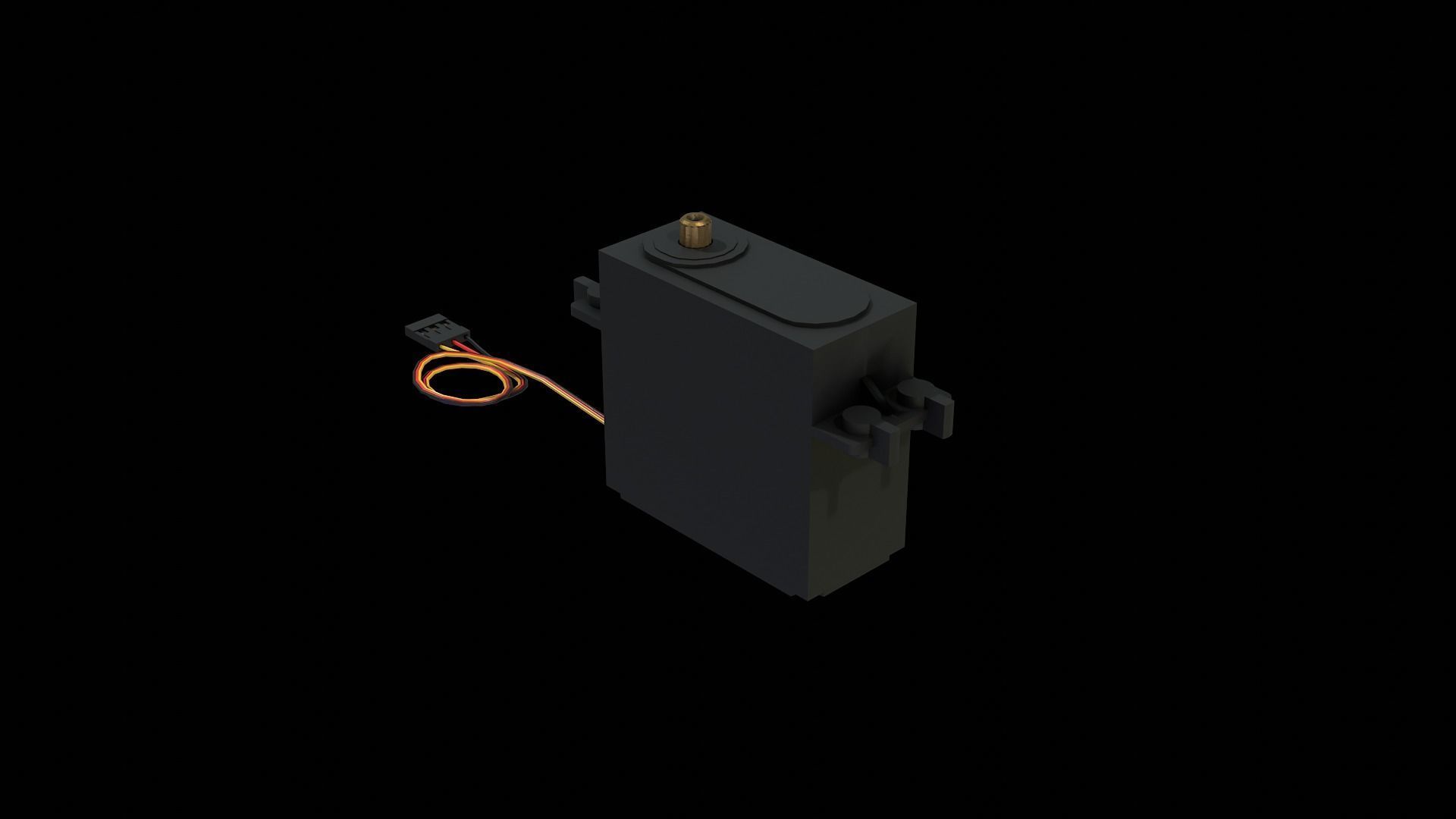 Servo Motor Low-poly 3D model_3