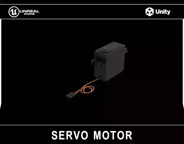 Servo Motor Low-poly 3D model