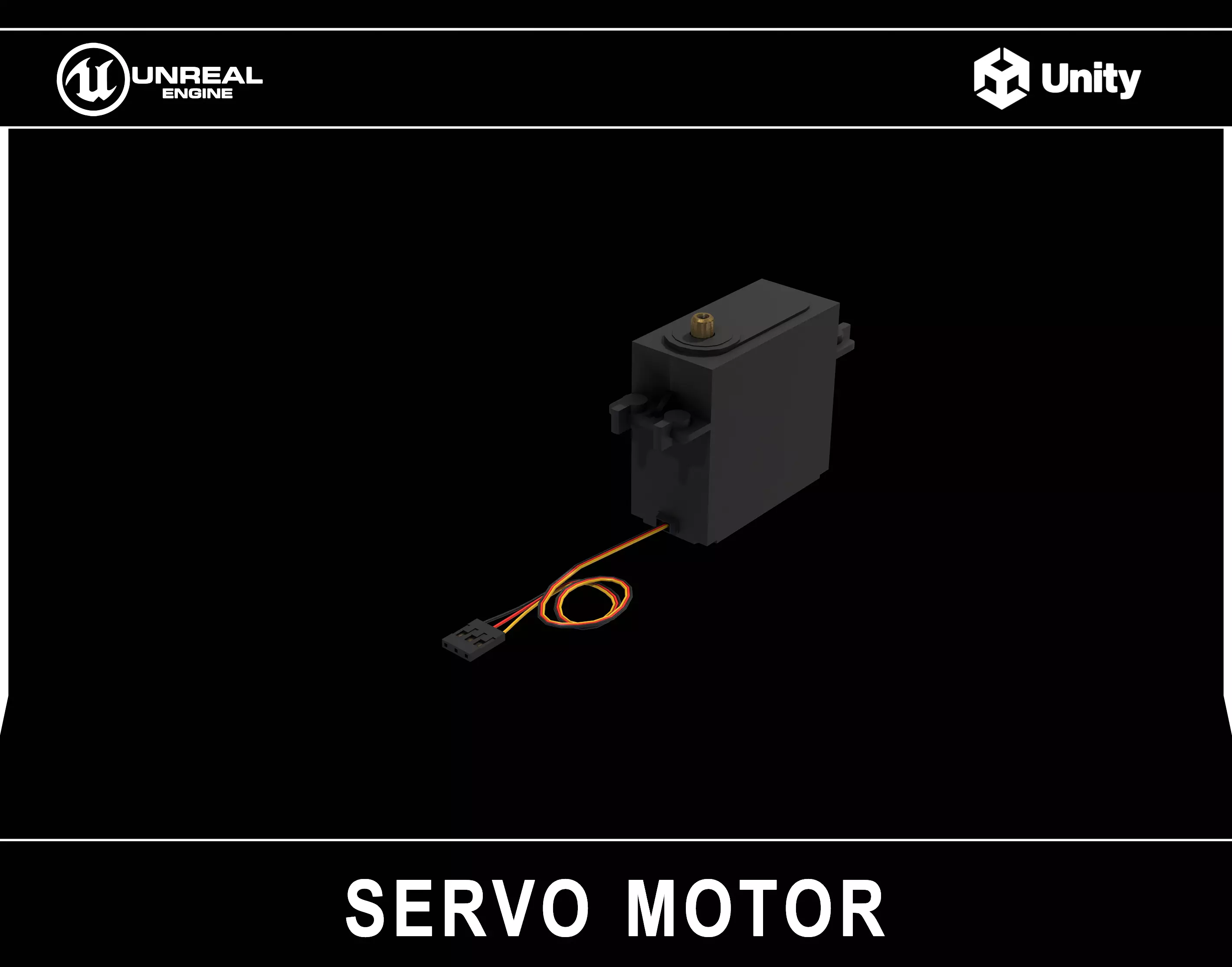 Servo Motor Low-poly 3D model_0