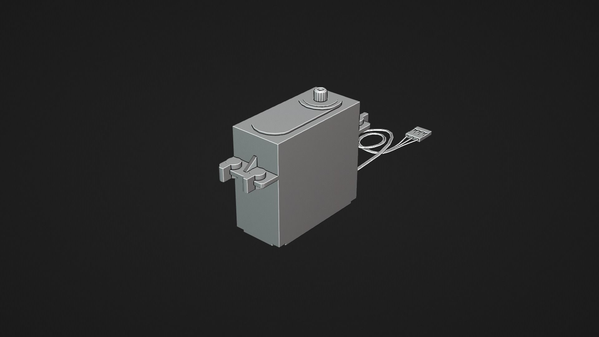 Servo Motor Low-poly 3D model_9