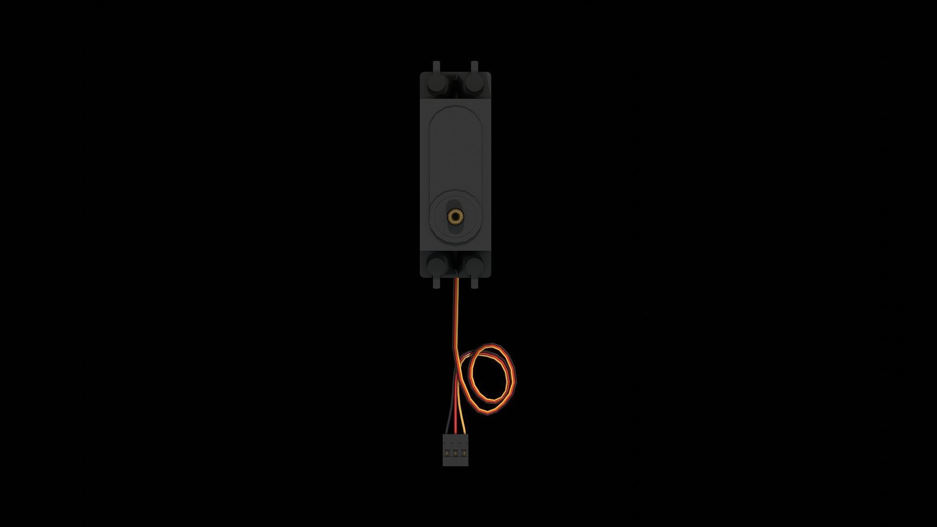 Servo Motor Low-poly 3D model_6