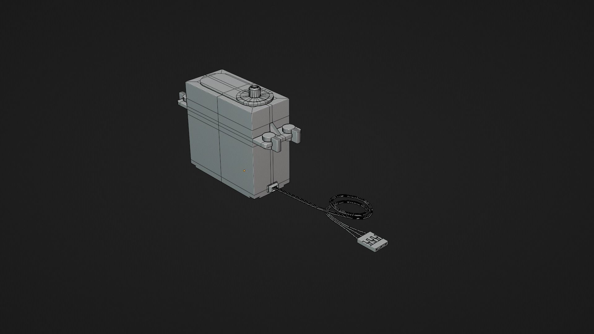 Servo Motor Low-poly 3D model_8