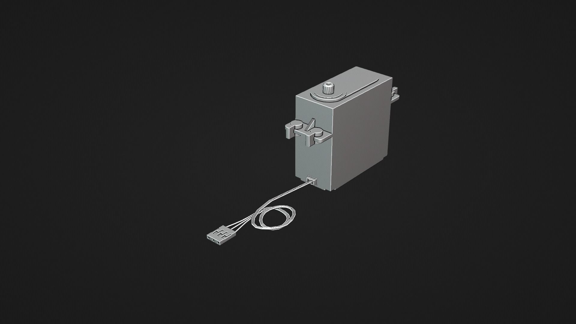 Servo Motor Low-poly 3D model_15
