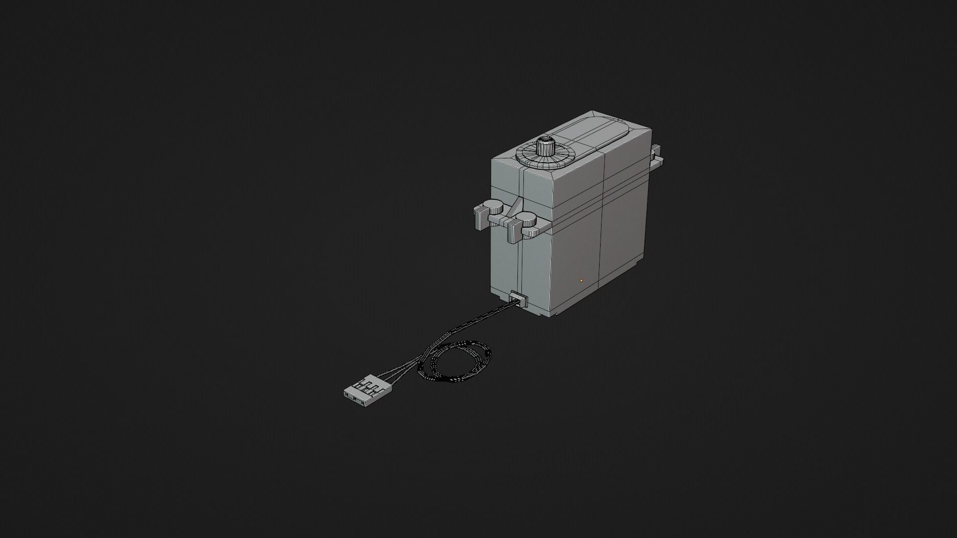 Servo Motor Low-poly 3D model_16