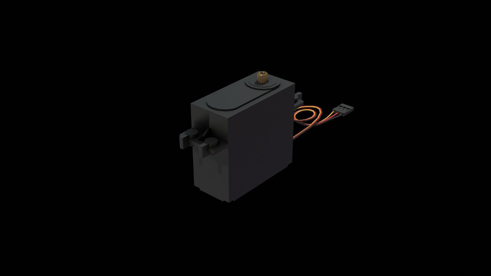 Servo Motor Low-poly 3D model_2