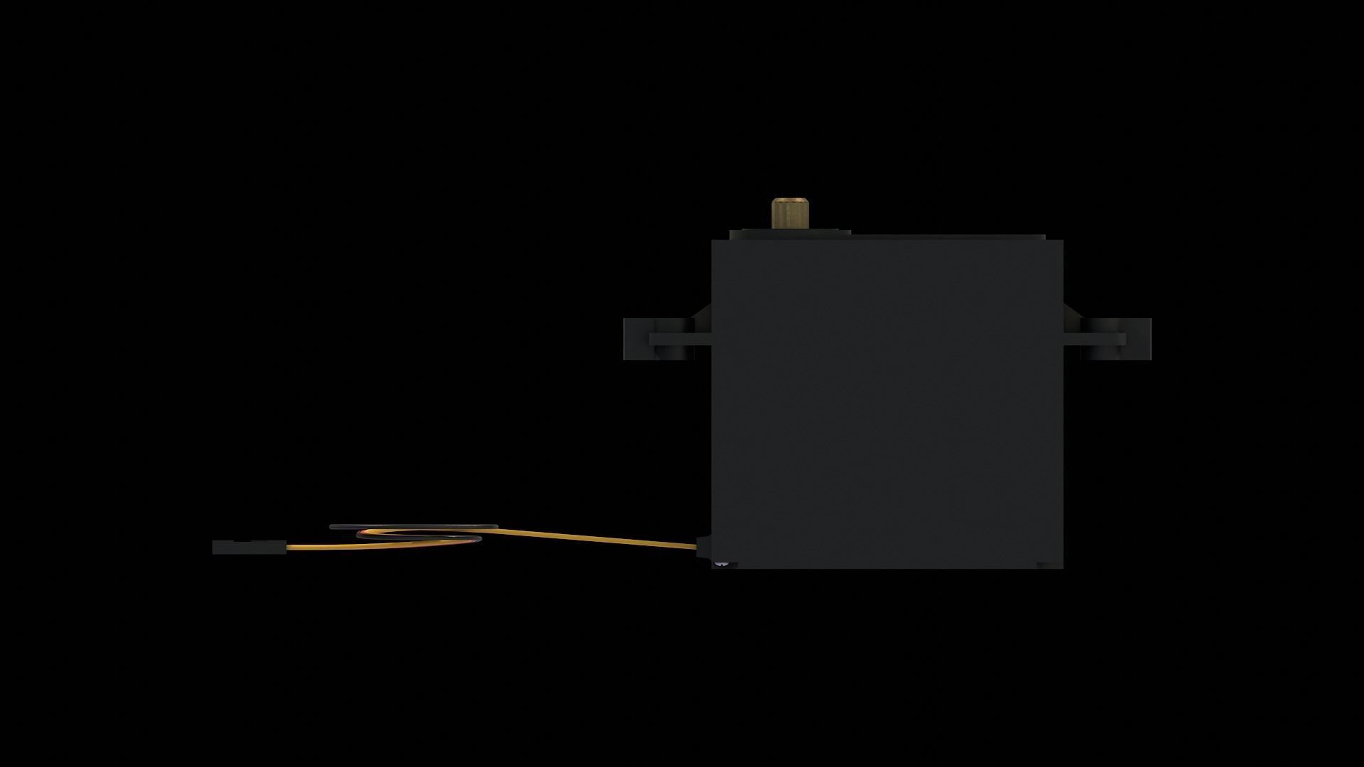 Servo Motor Low-poly 3D model_4