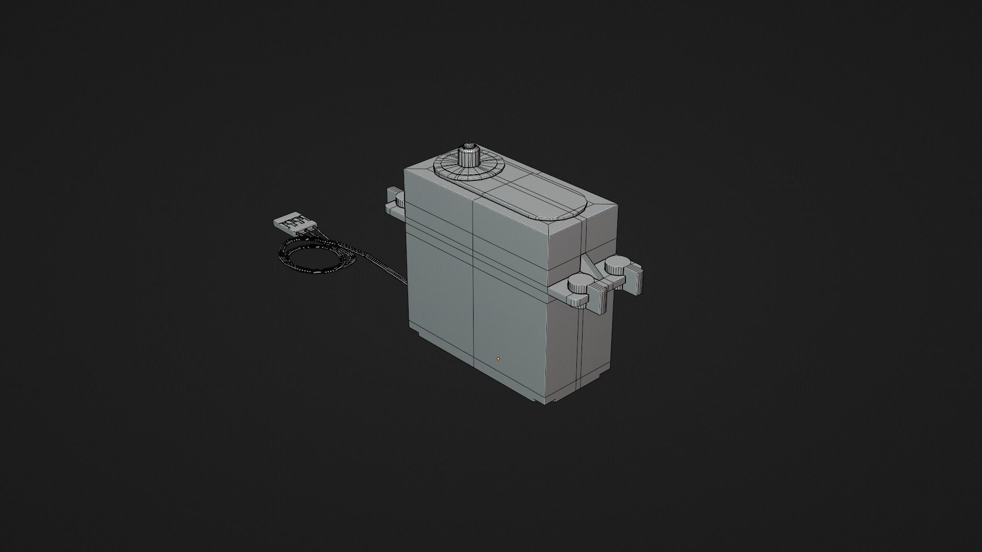 Servo Motor Low-poly 3D model_12