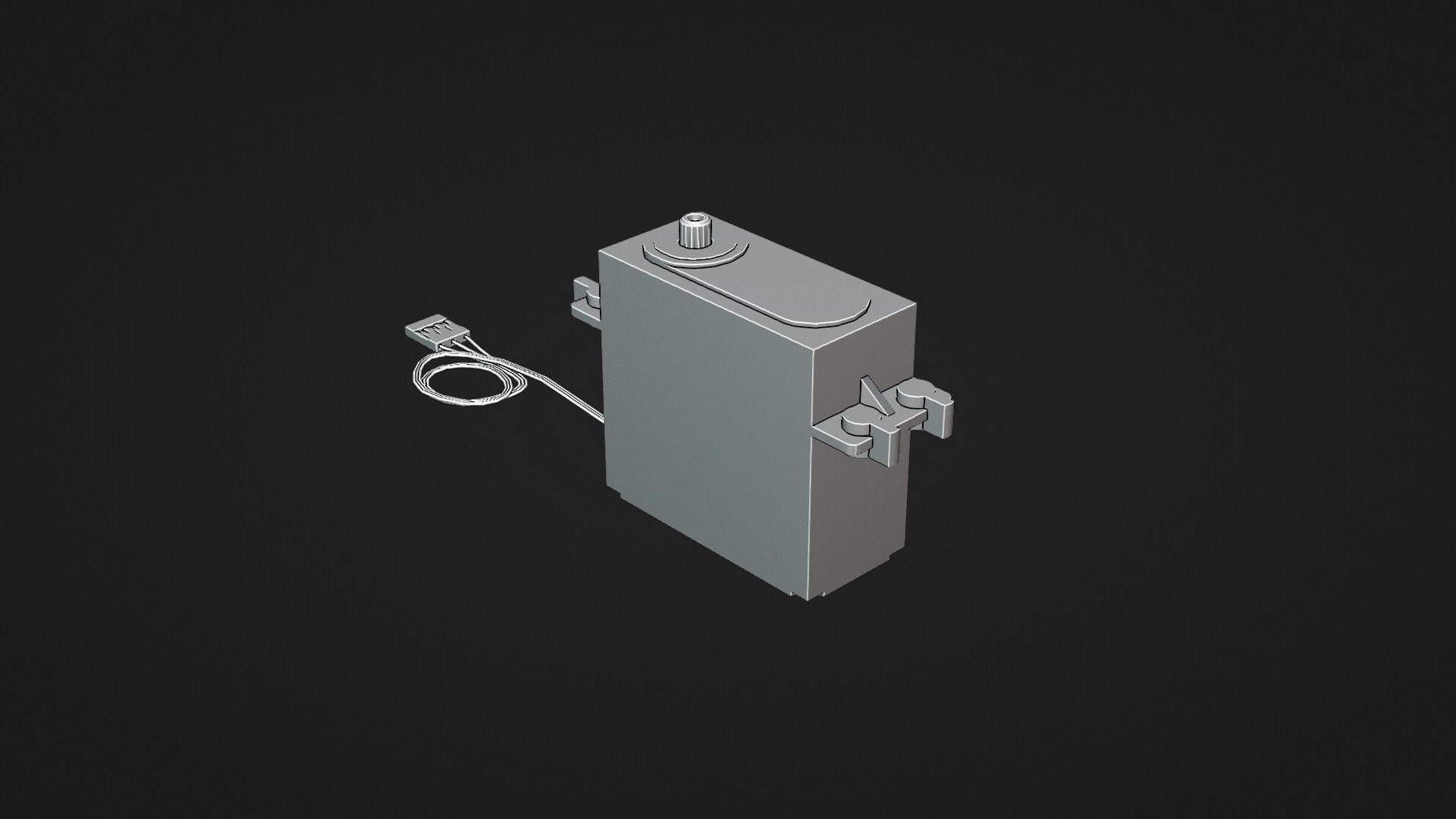 Servo Motor Low-poly 3D model_11