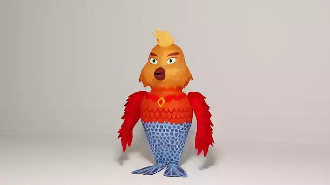 Phoenix and Fish cartoon