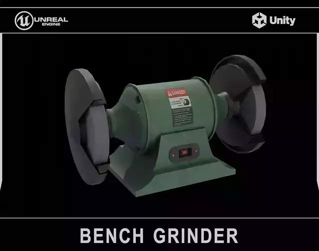 Bench Grinder Low-poly 3D model