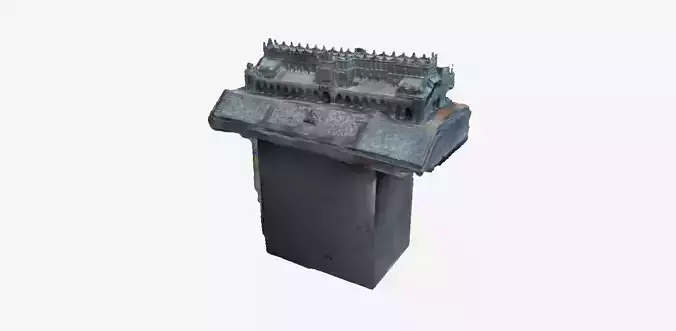 Bronze Cast Miniature of the Sukiennice Krakow - Cleaned Version