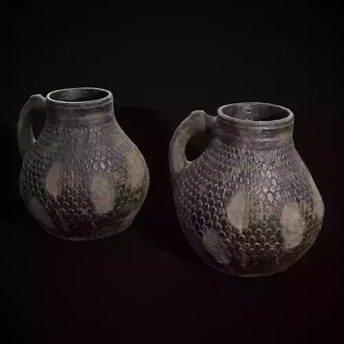 Scale Pattern Mug  Low-poly 3D model