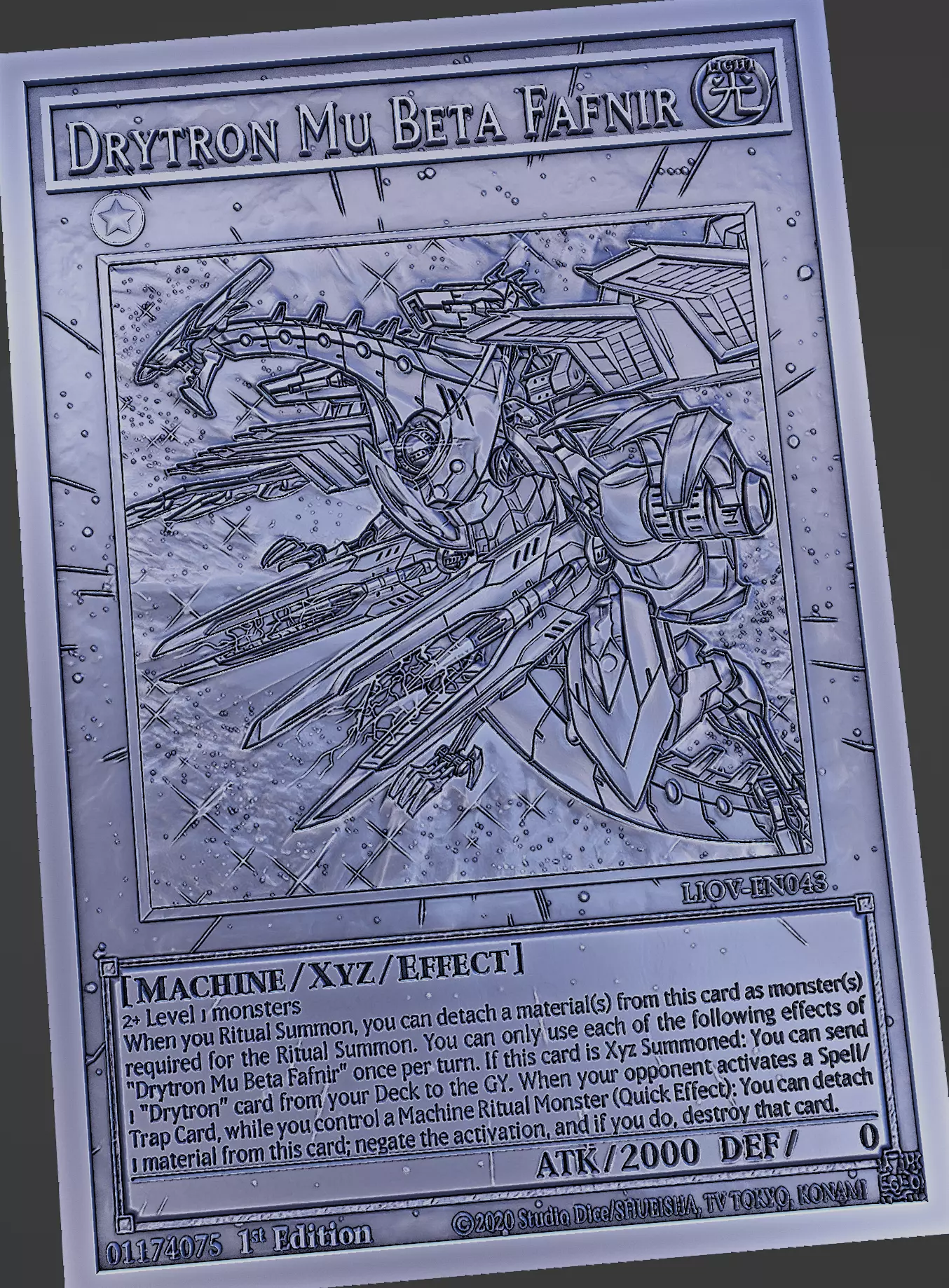 drytron mu beta fafnir - yugioh 3D print model