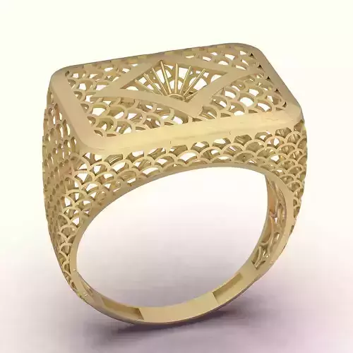 Lux ring silver gold sterling printable jewelry 3D model
