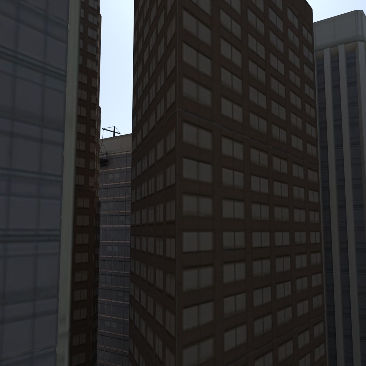 Low poly buildings Low-poly 3D model_6