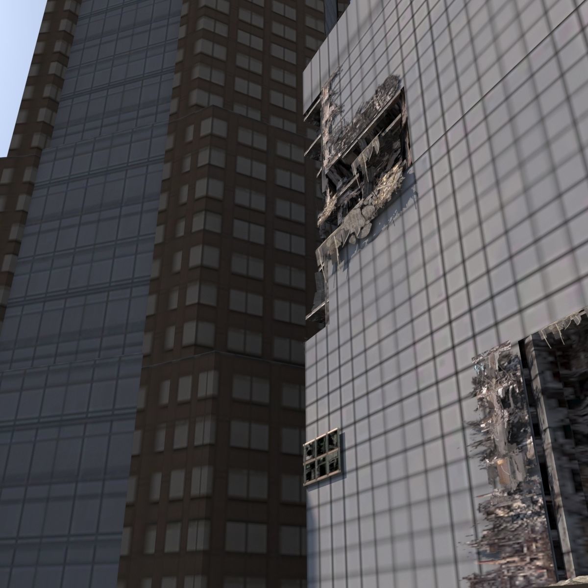 Low poly buildings Low-poly 3D model_5