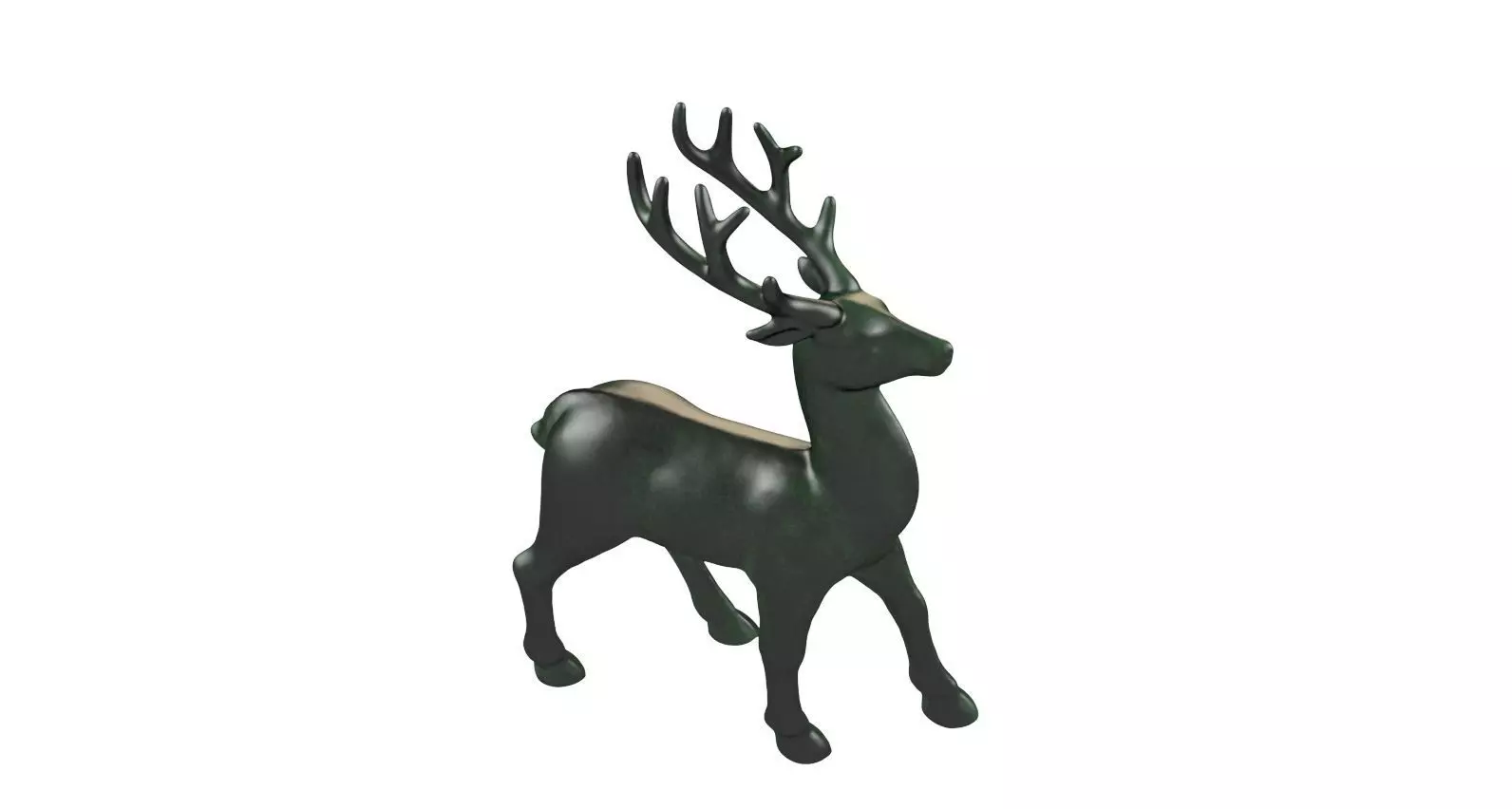 Christmas Reindeer statue 3D print model_0