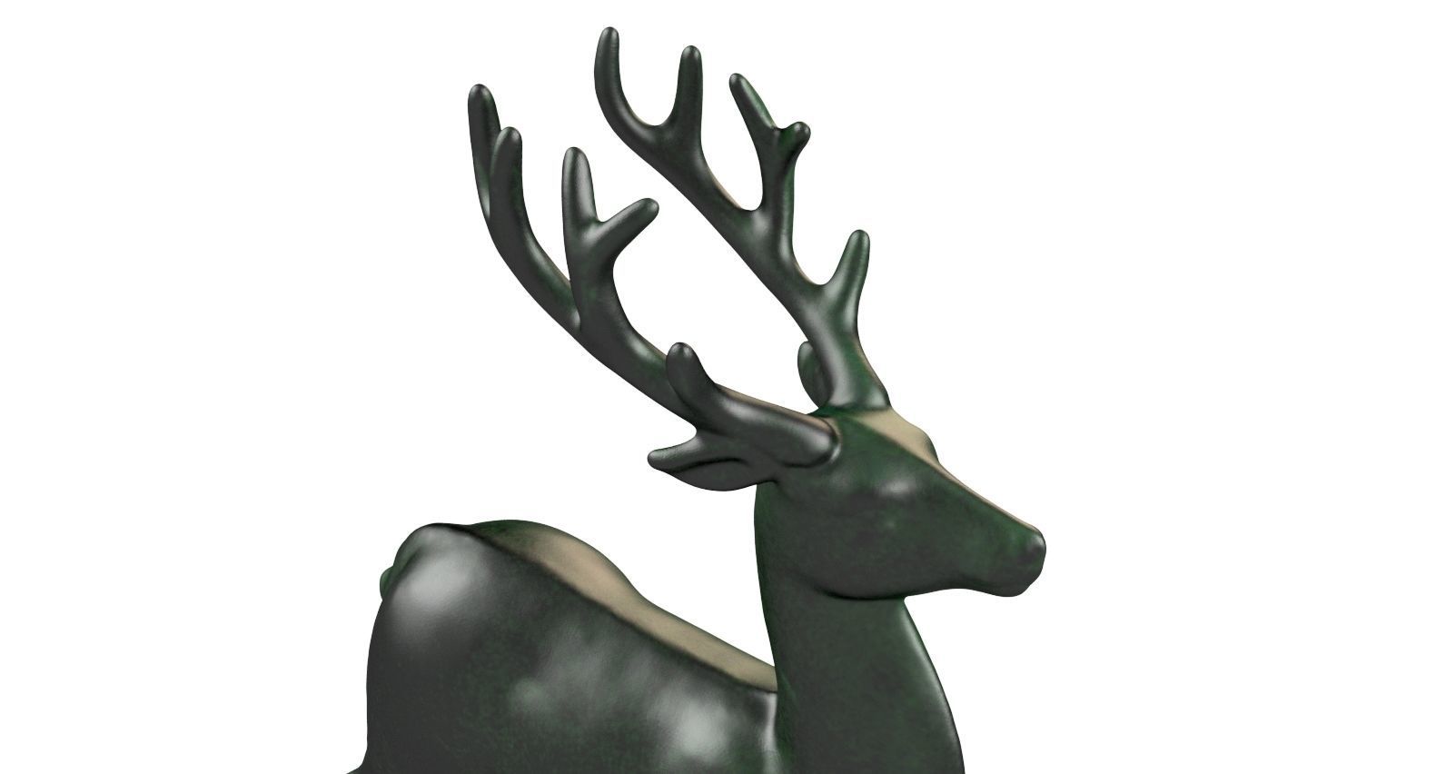 Christmas Reindeer statue 3D print model_1