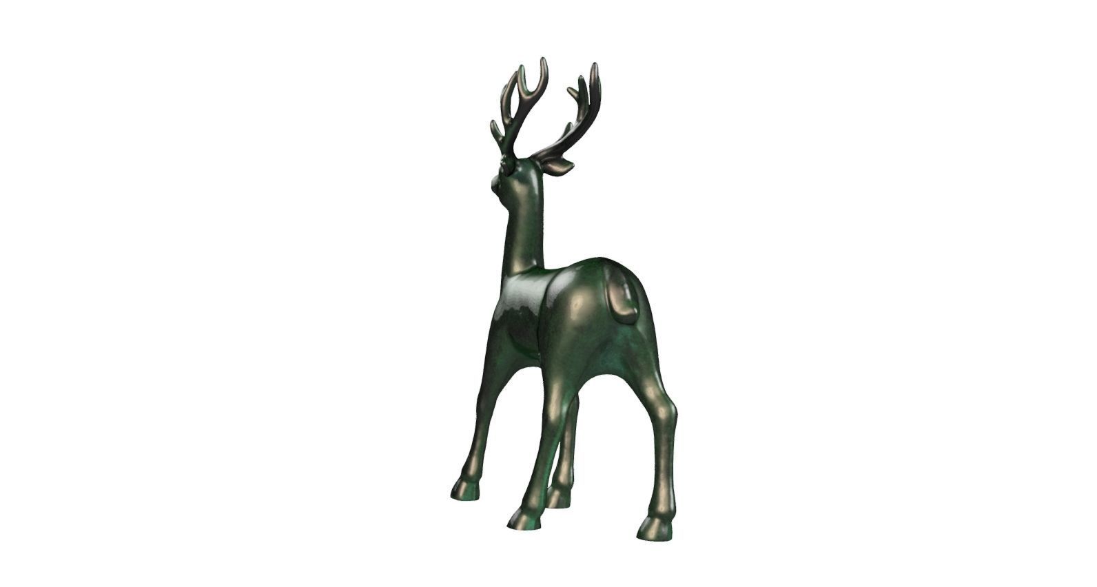 Christmas Reindeer statue 3D print model_5