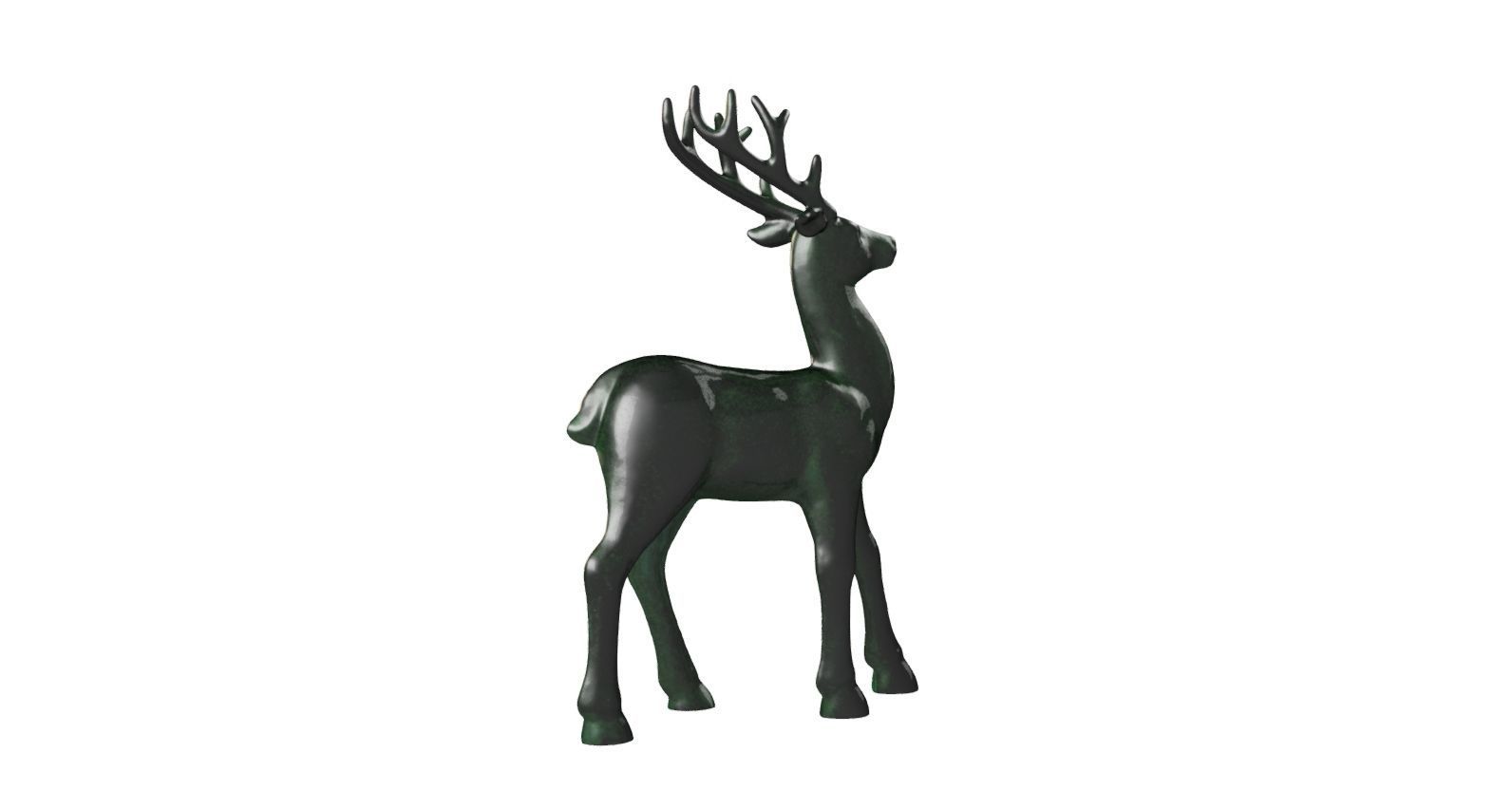 Christmas Reindeer statue 3D print model_7