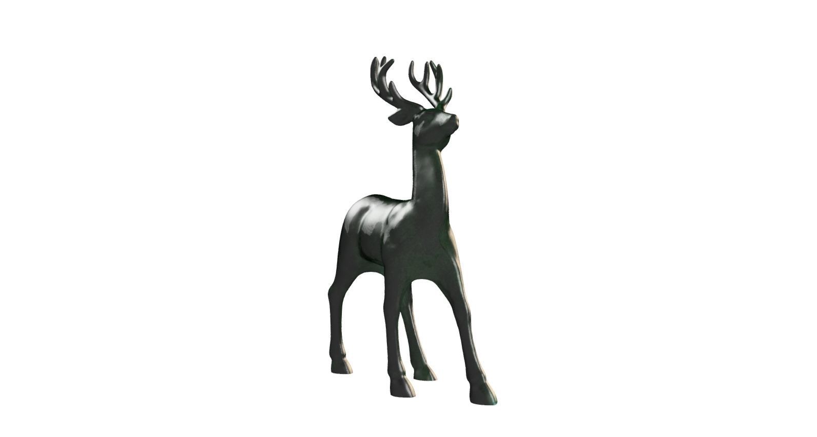 Christmas Reindeer statue 3D print model_9