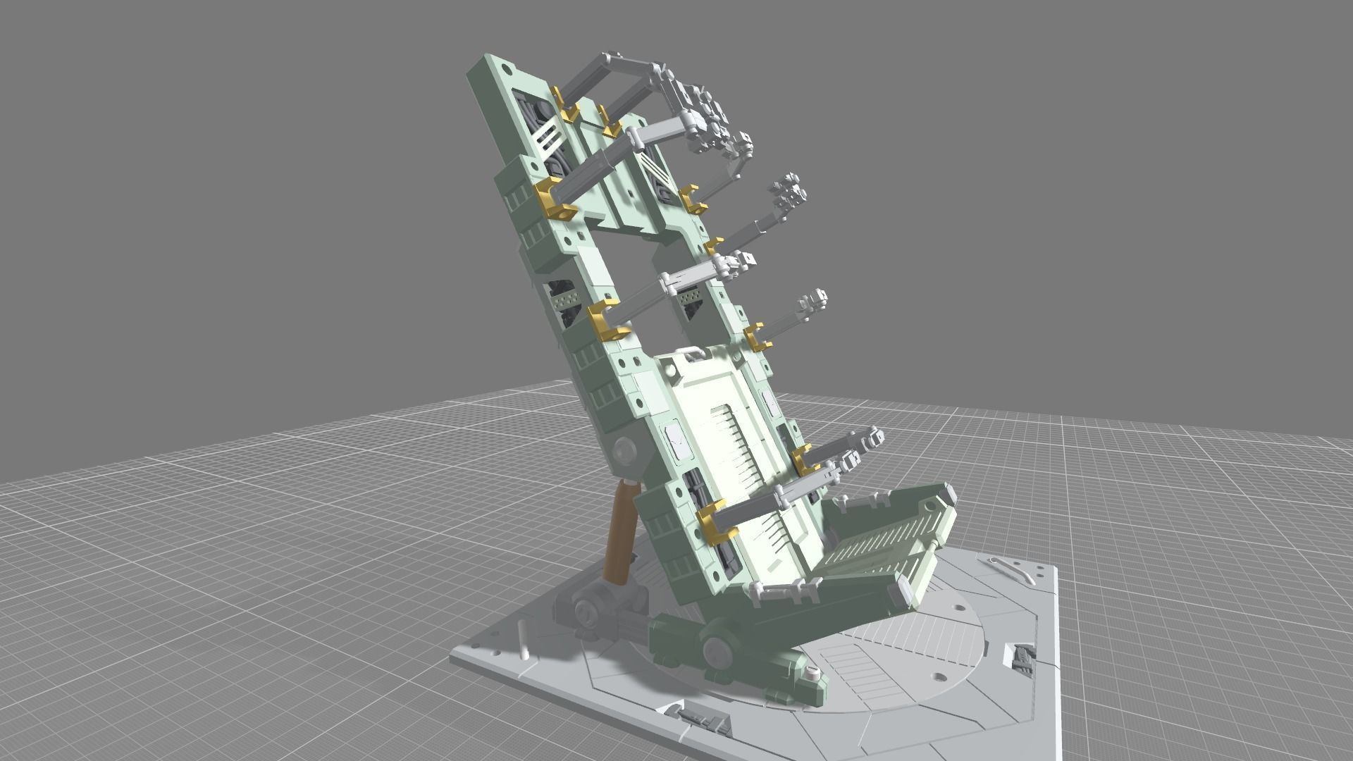 MGMHB08FMC Full Mechanic Details Mech Hangar MG 3D print model_9