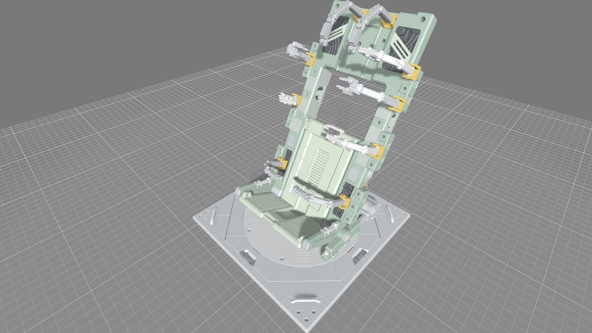 MGMHB08FMC Full Mechanic Details Mech Hangar MG 3D print model_6