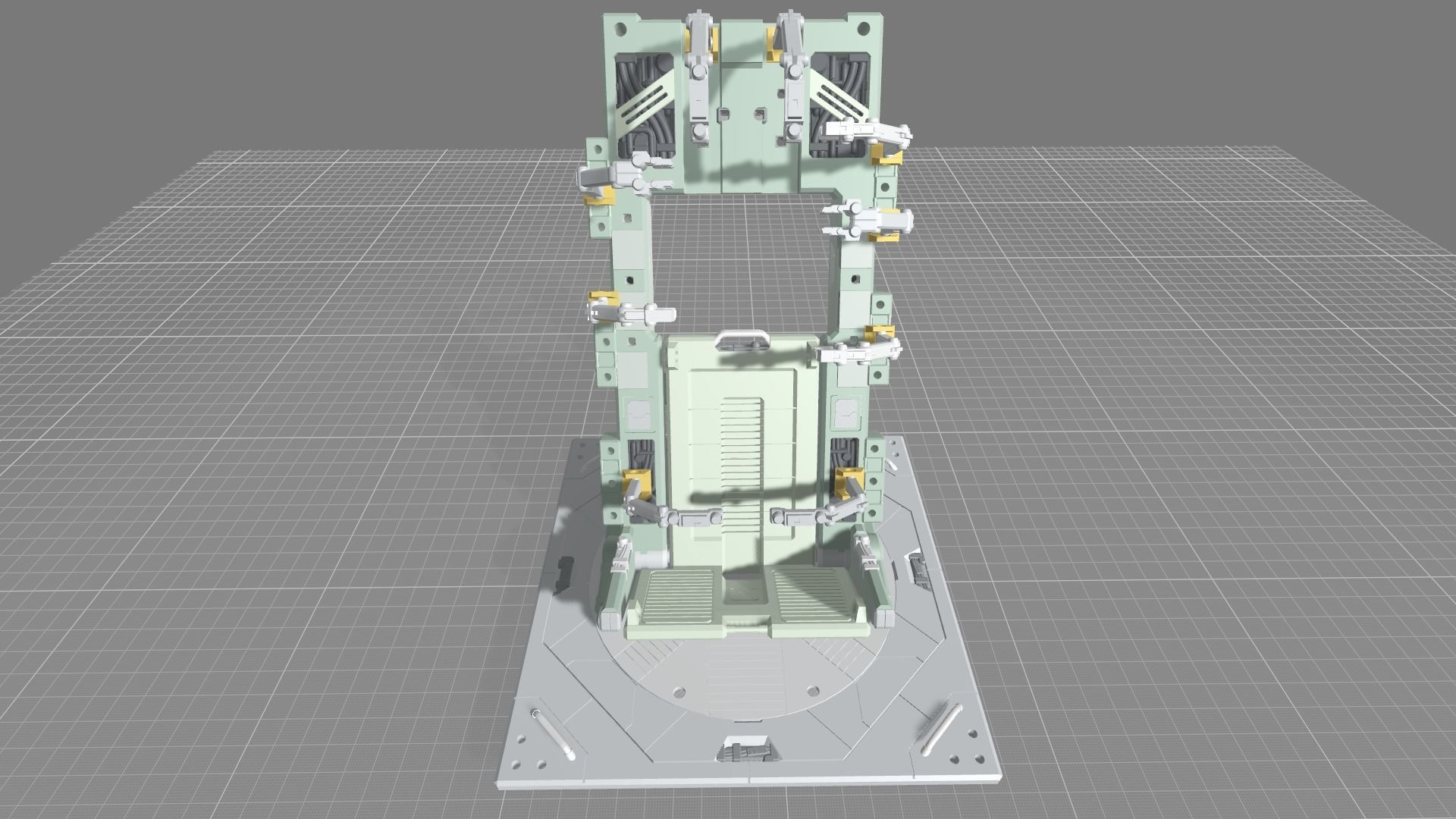MGMHB08FMC Full Mechanic Details Mech Hangar MG 3D print model_2