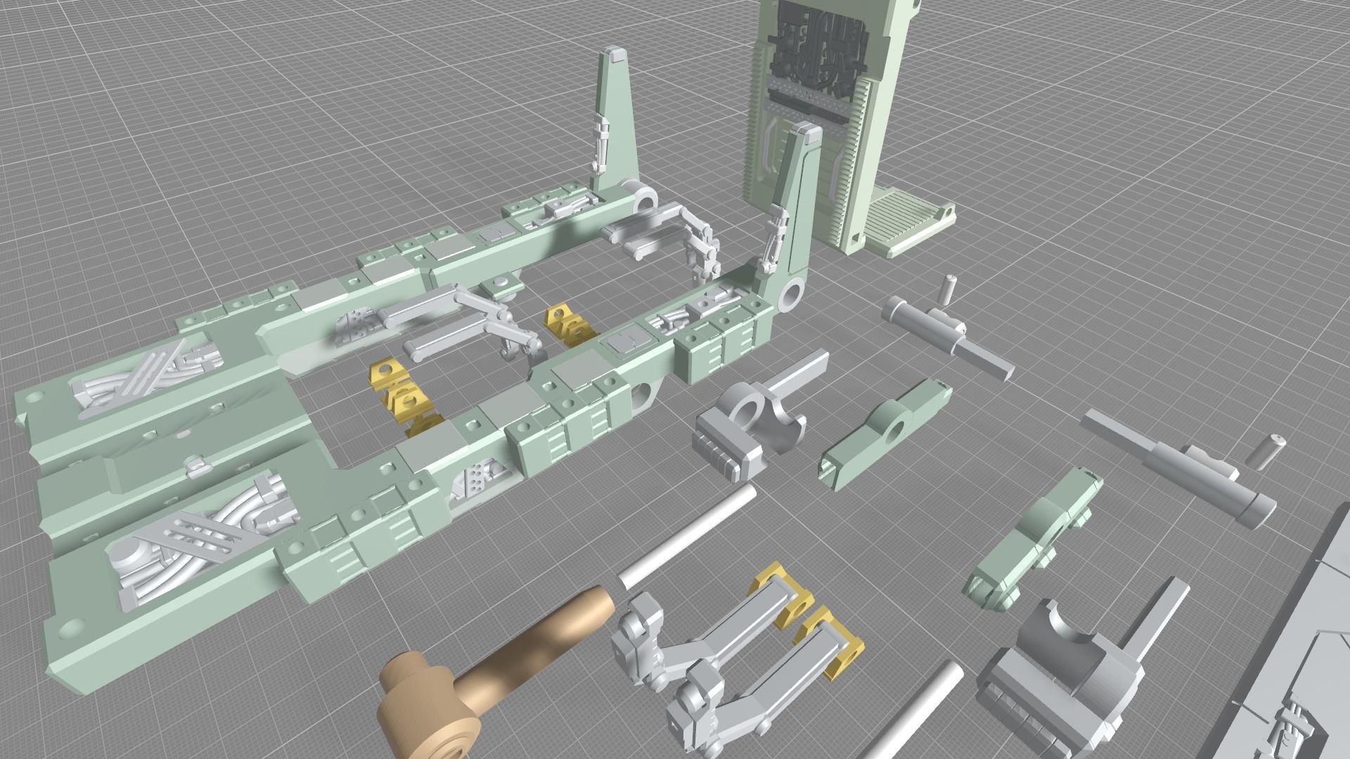 MGMHB08FMC Full Mechanic Details Mech Hangar MG 3D print model_16