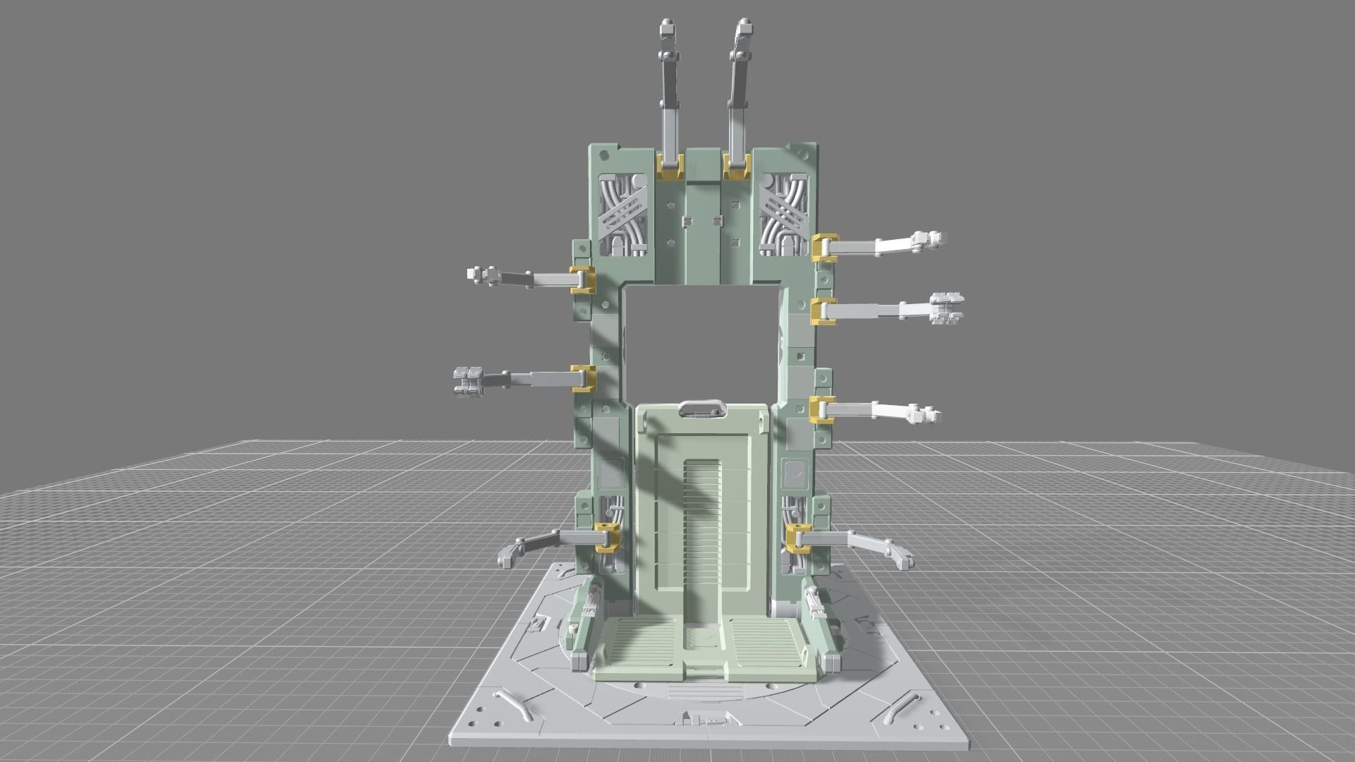 MGMHB08FMC Full Mechanic Details Mech Hangar MG 3D print model_4