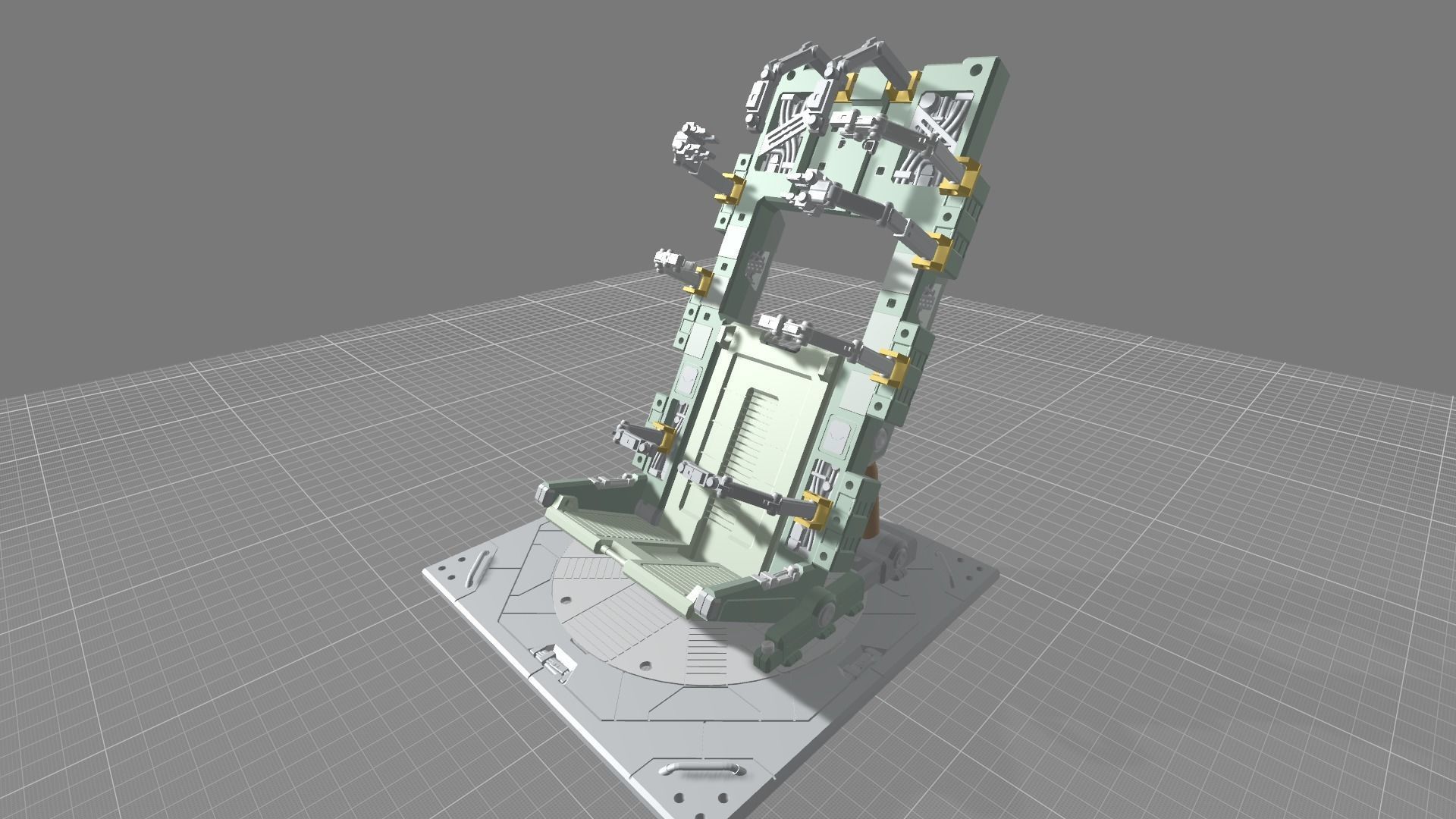 MGMHB08FMC Full Mechanic Details Mech Hangar MG 3D print model_12