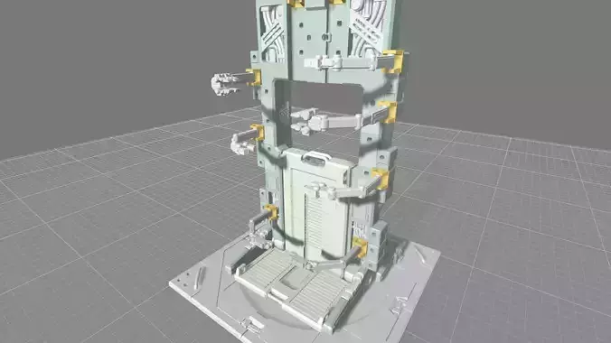 MGMHB08FMC Full Mechanic Details Mech Hangar MG 3D print model