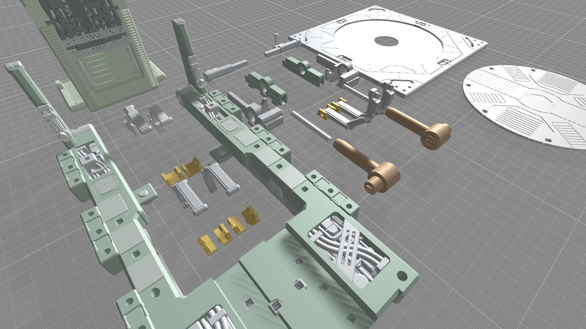 MGMHB08FMC Full Mechanic Details Mech Hangar MG 3D print model_15