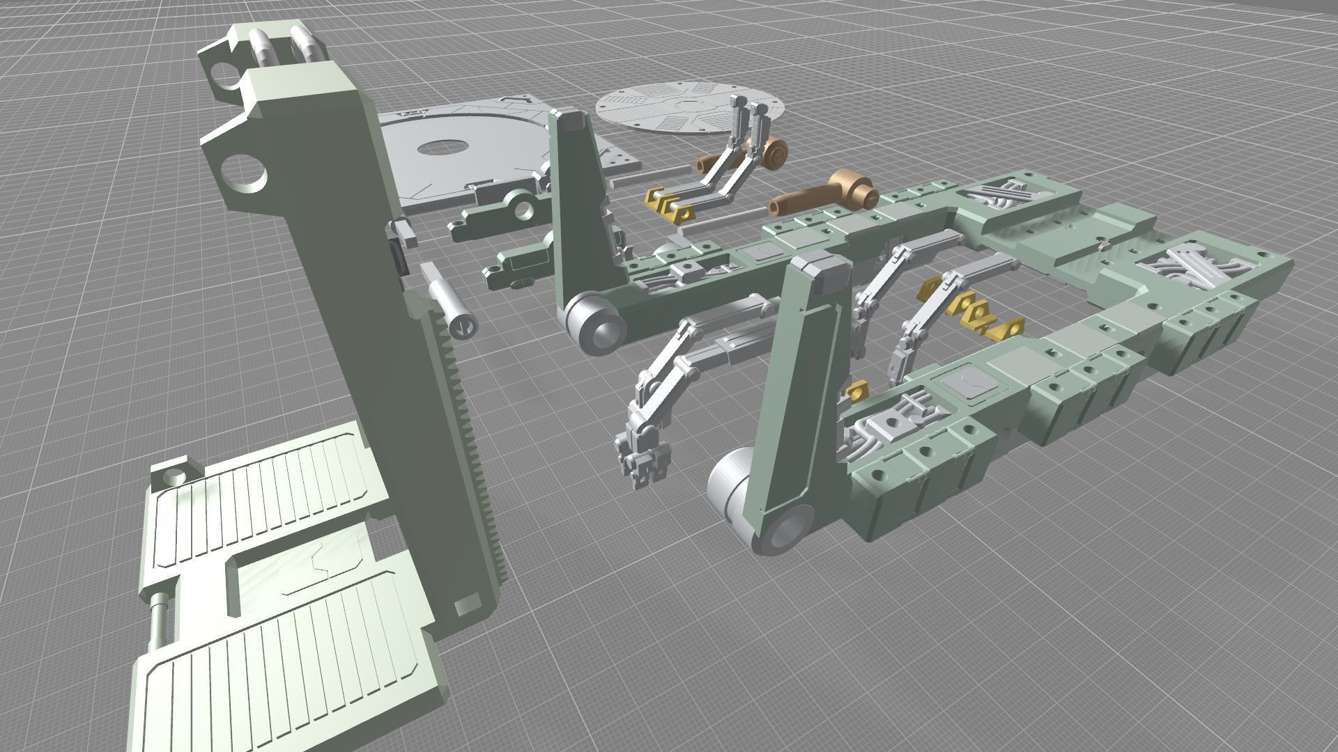 MGMHB08FMC Full Mechanic Details Mech Hangar MG 3D print model_14