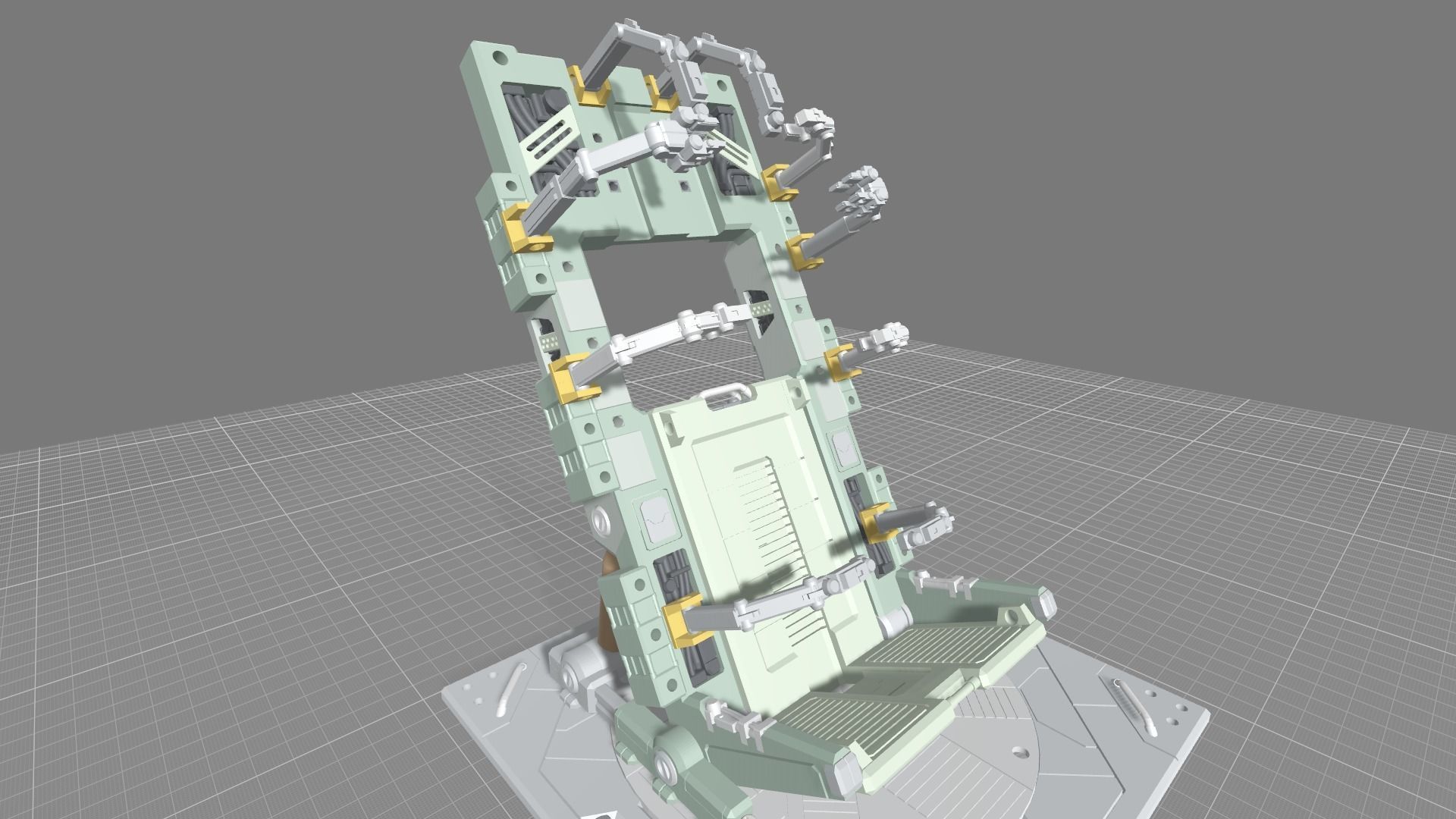 MGMHB08FMC Full Mechanic Details Mech Hangar MG 3D print model_11