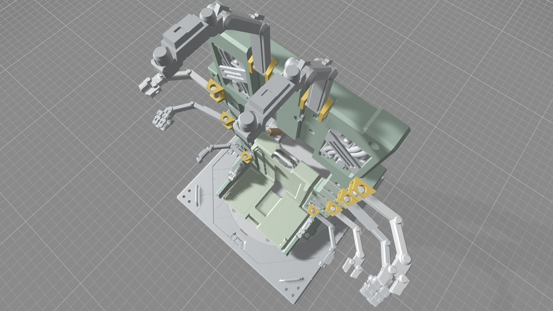 MGMHB08FMC Full Mechanic Details Mech Hangar MG 3D print model_5