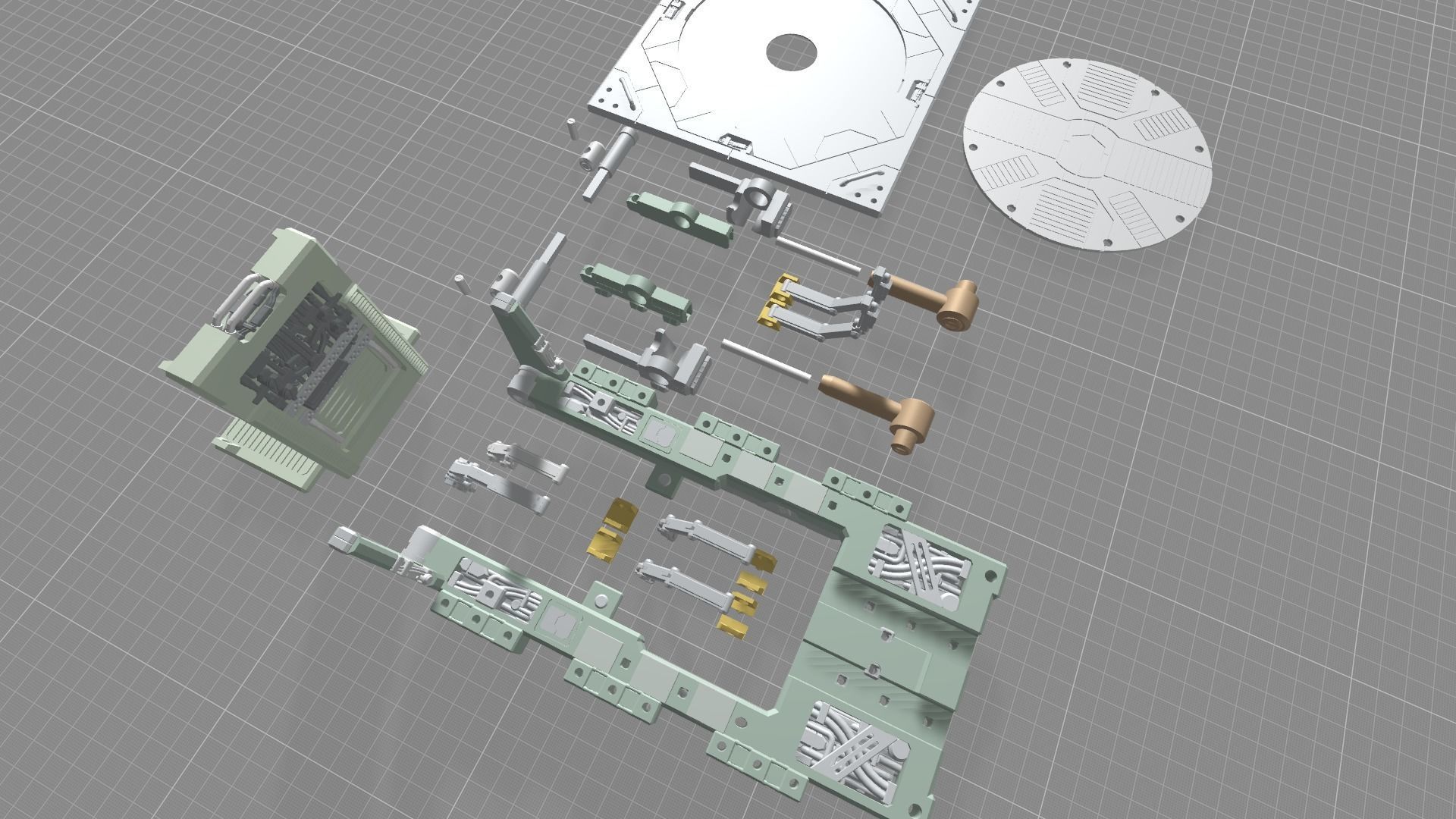 MGMHB08FMC Full Mechanic Details Mech Hangar MG 3D print model_17