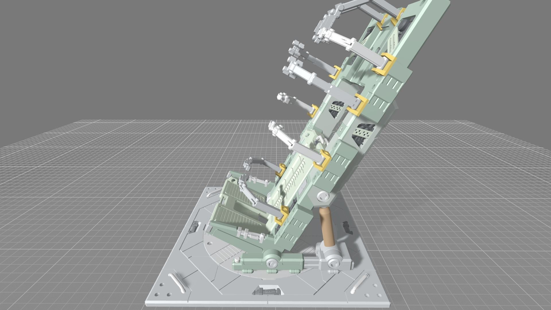 MGMHB08FMC Full Mechanic Details Mech Hangar MG 3D print model_7