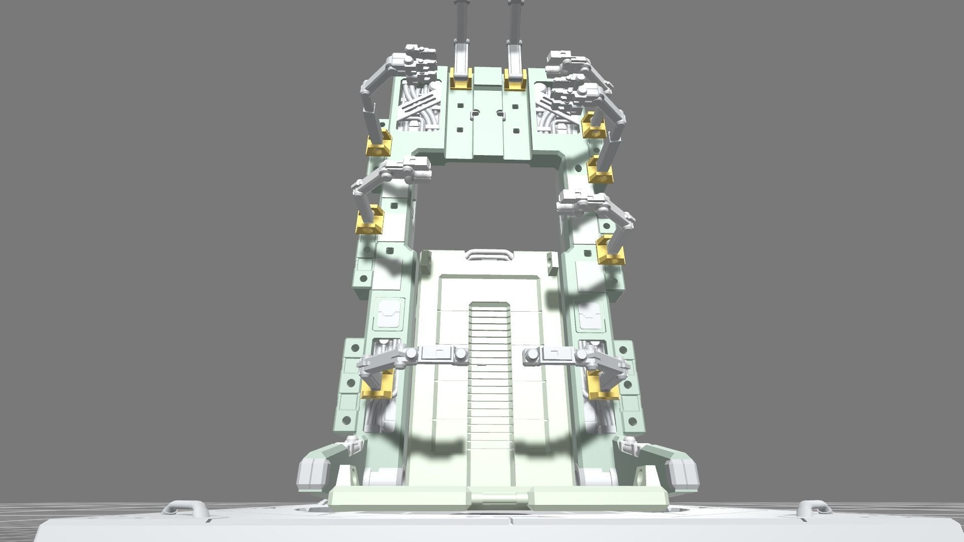 MGMHB08FMC Full Mechanic Details Mech Hangar MG 3D print model_1