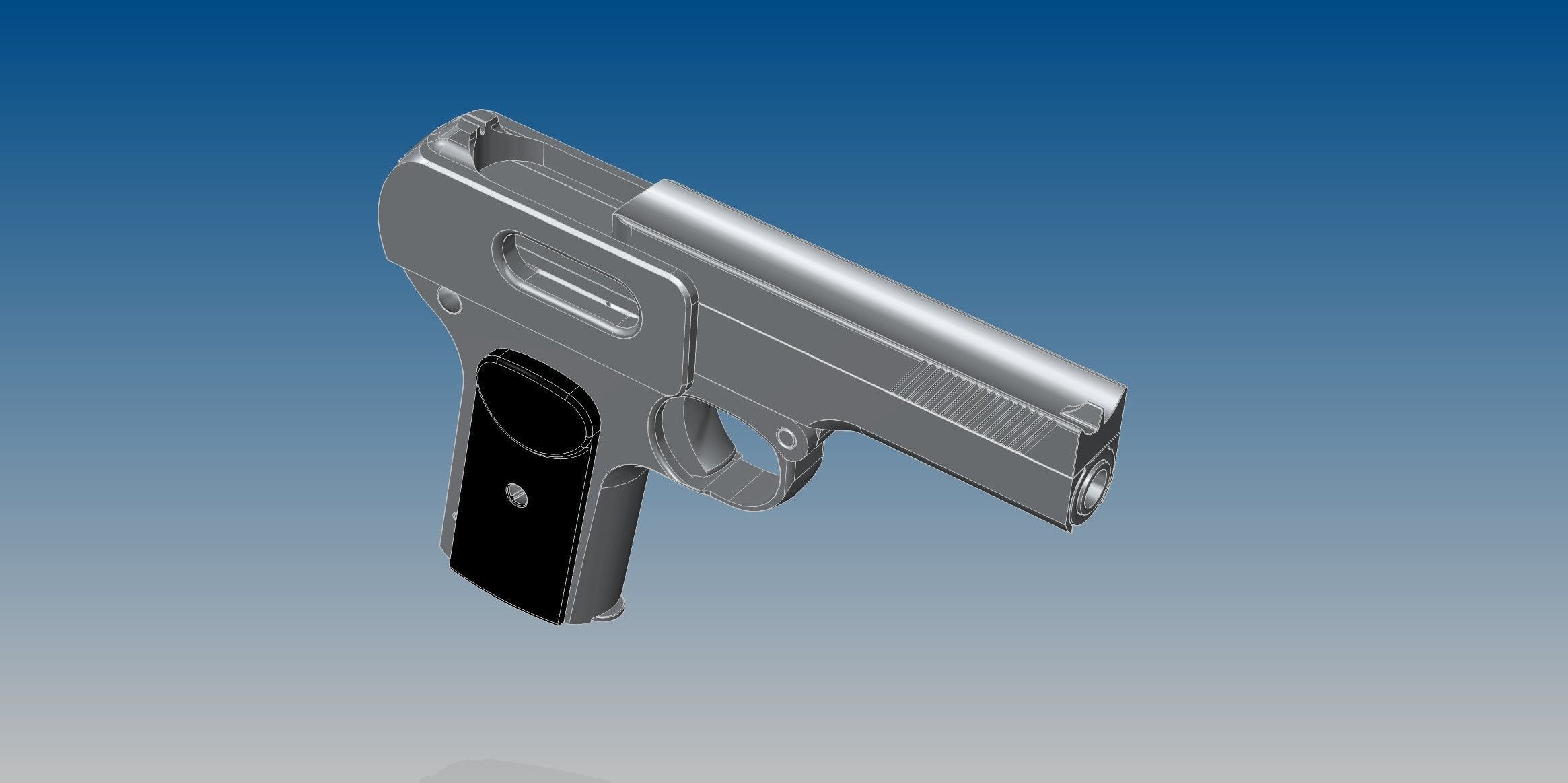 Dreyse M1907 3D model_2