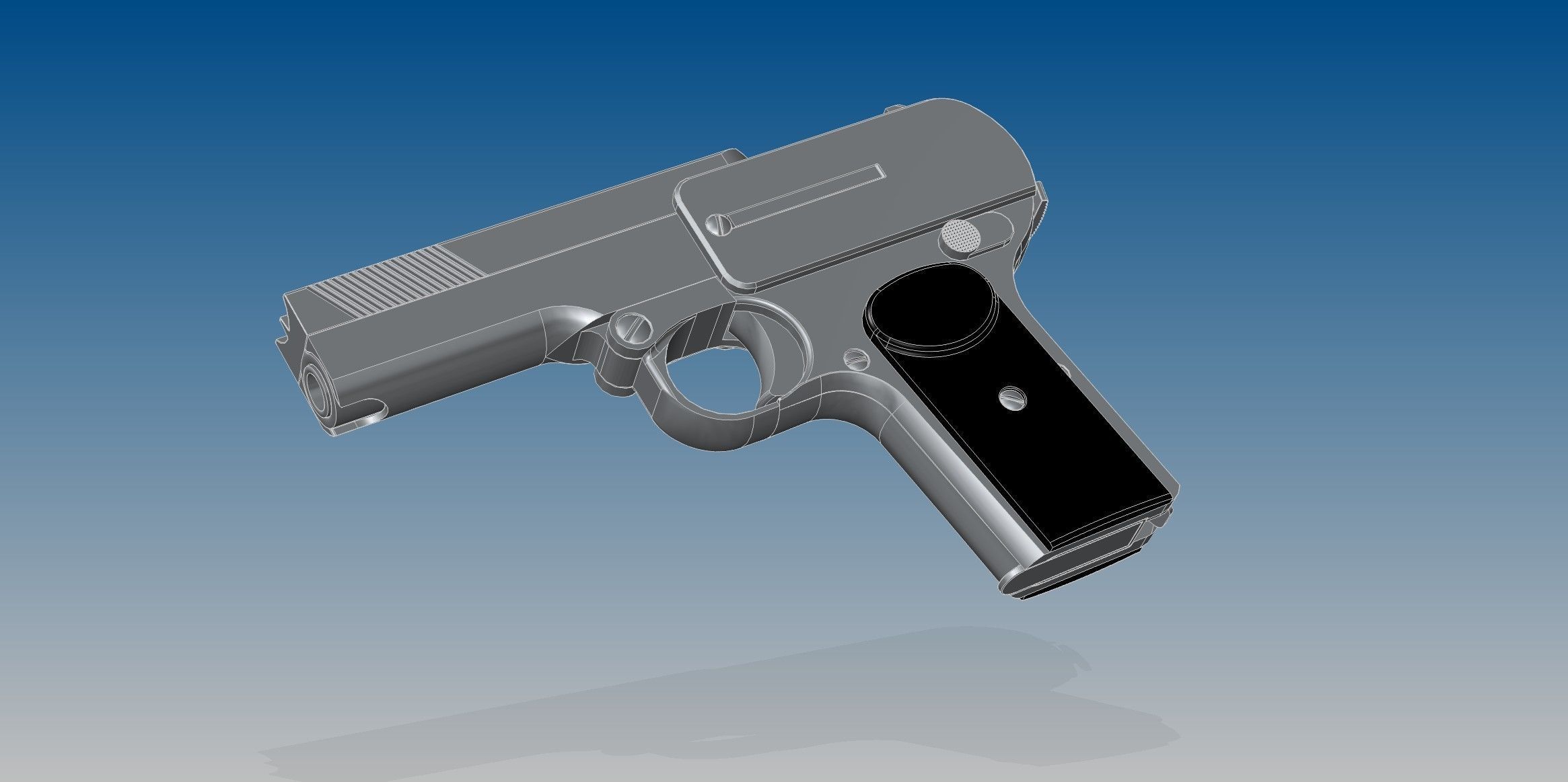 Dreyse M1907 3D model_4