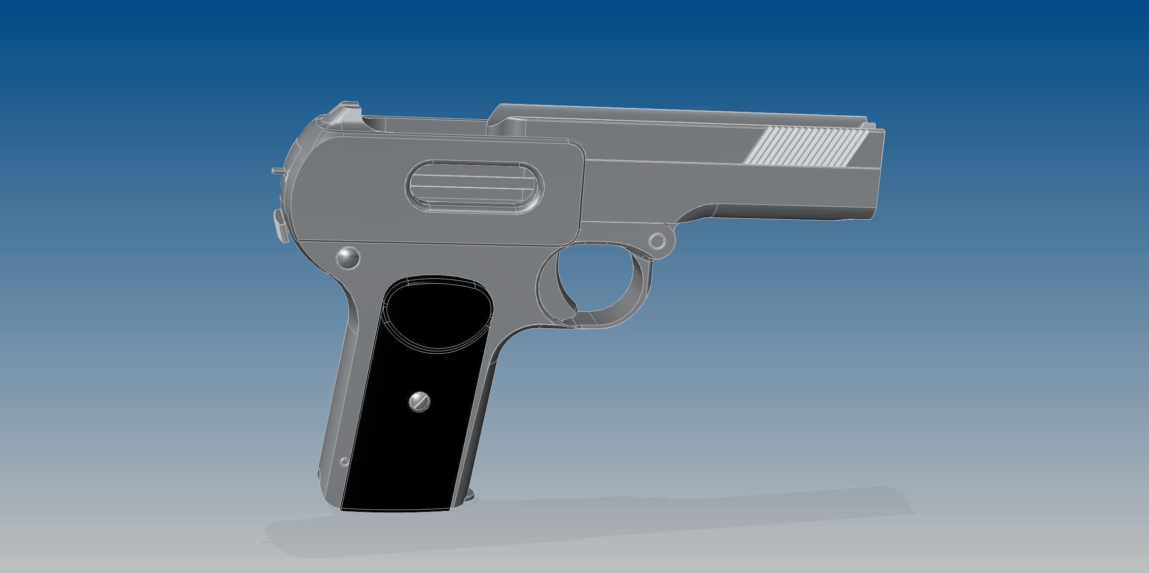 Dreyse M1907 3D model_1