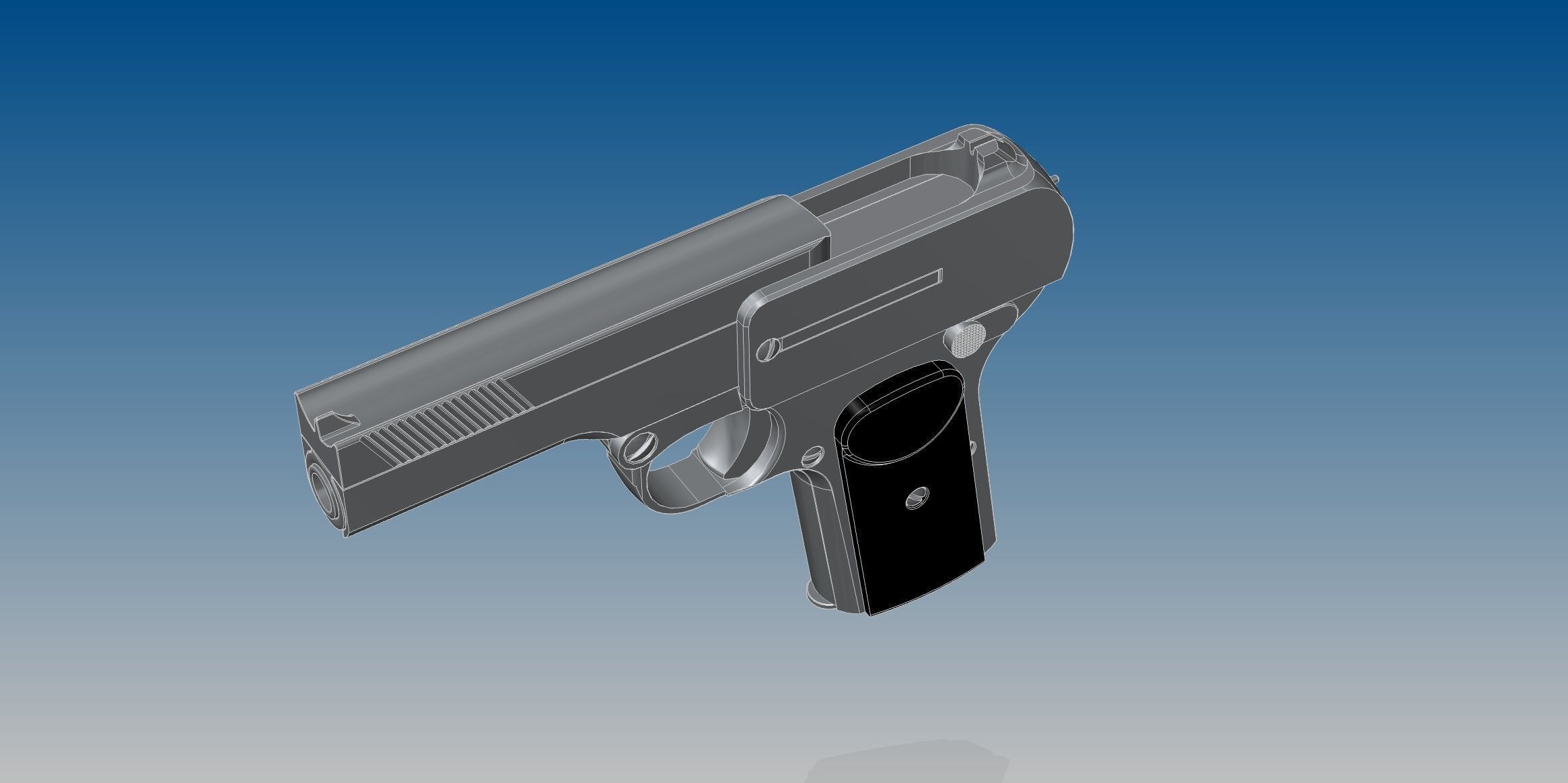 Dreyse M1907 3D model_3