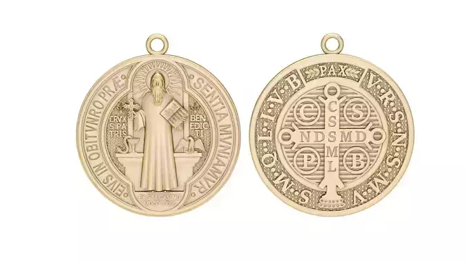 Religious Saint Benedict Pendant