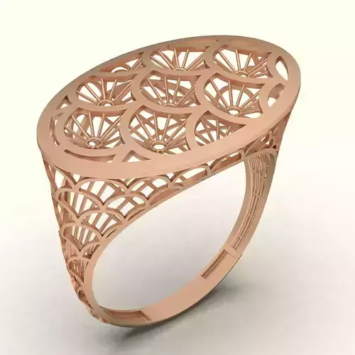 Lux ring silver gold sterling printable jewelry 3D model