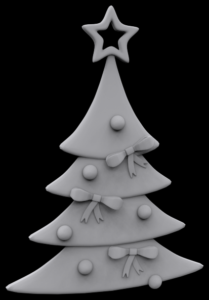 Ornament tree 3D print model_0