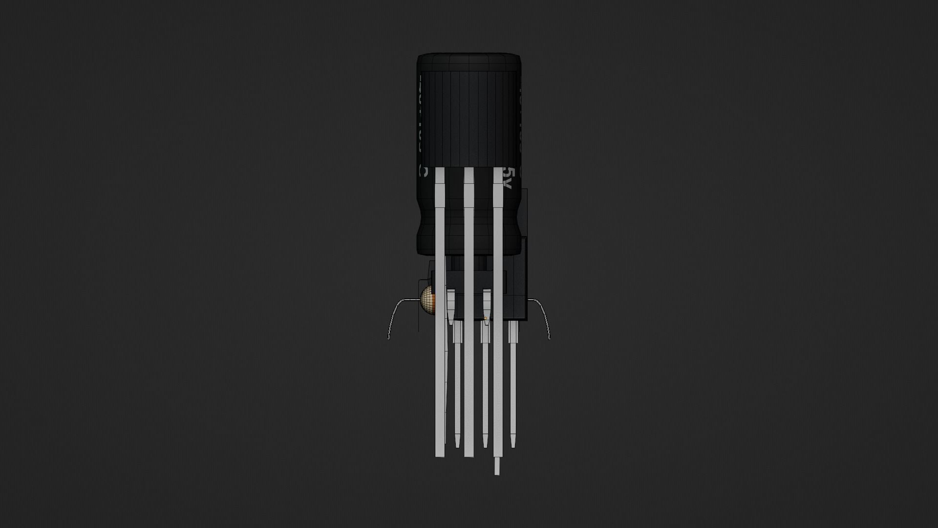 Circuit Elements Low-poly 3D model_14