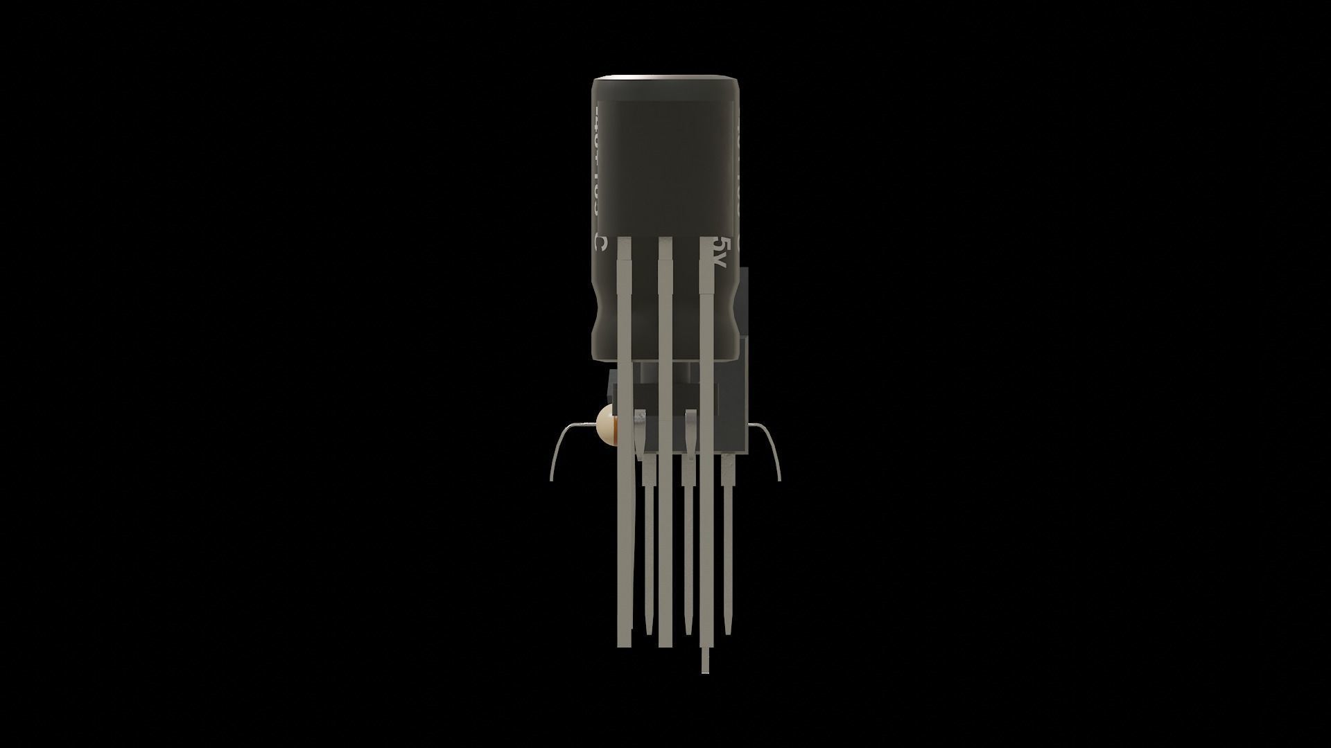 Circuit Elements Low-poly 3D model_4