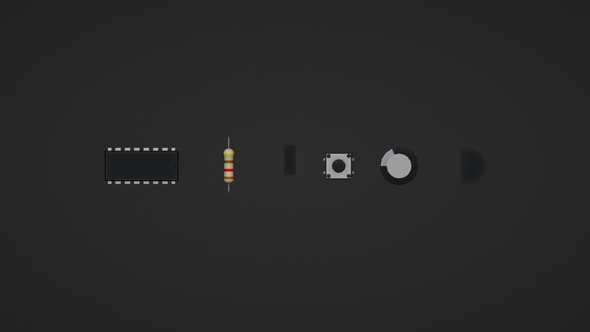 Circuit Elements Low-poly 3D model_19