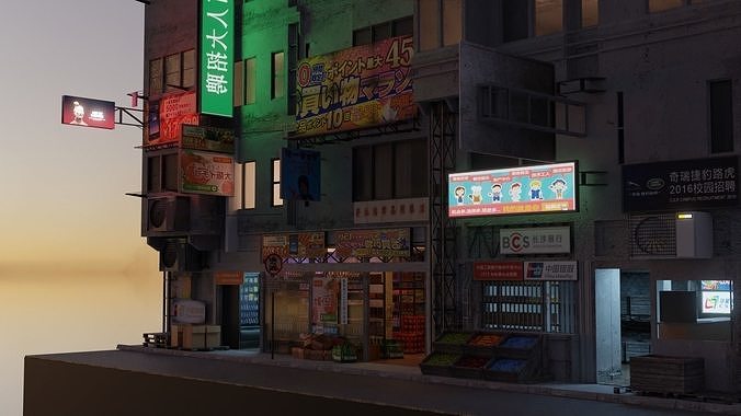 Tokio street 3 3D model 4